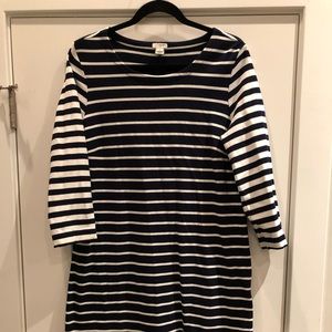 Navy Striped J. Crew Dress